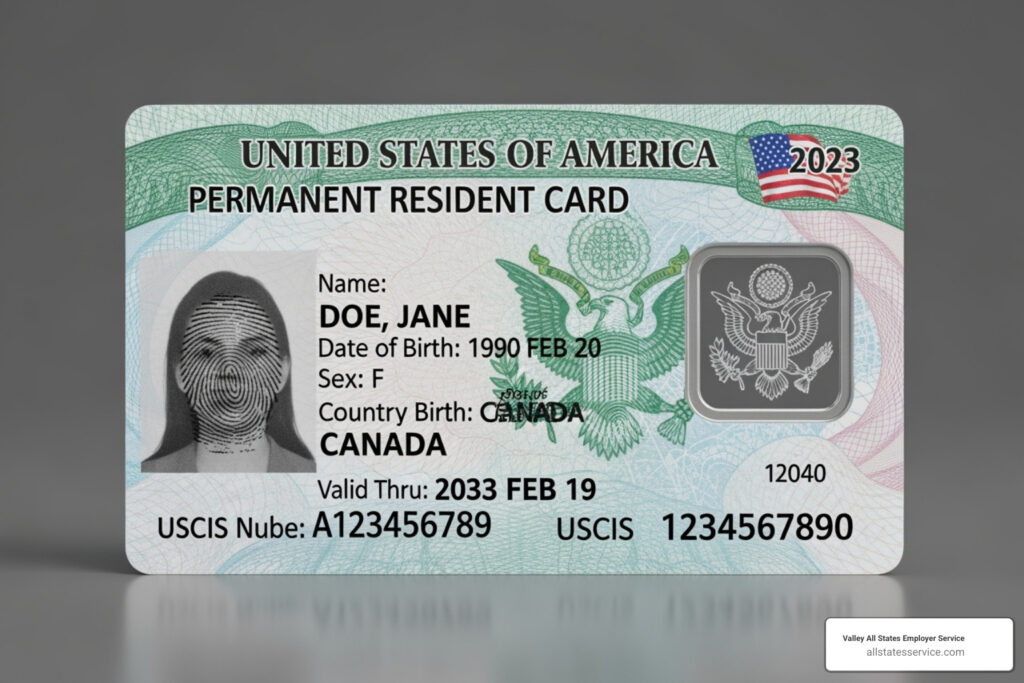 filling out i9 with permanent resident card