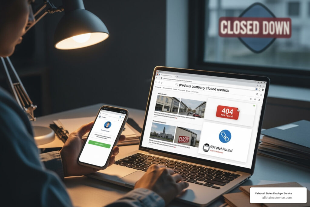 background verification previous company closed