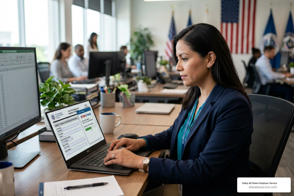 e-verify electronic i-9 employment verification process