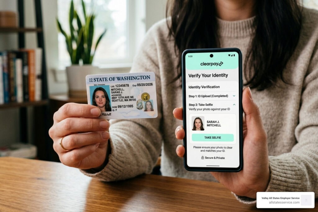 clearpay id verification