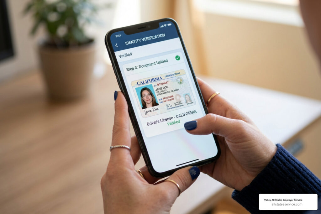 identity verification service on a smartphone